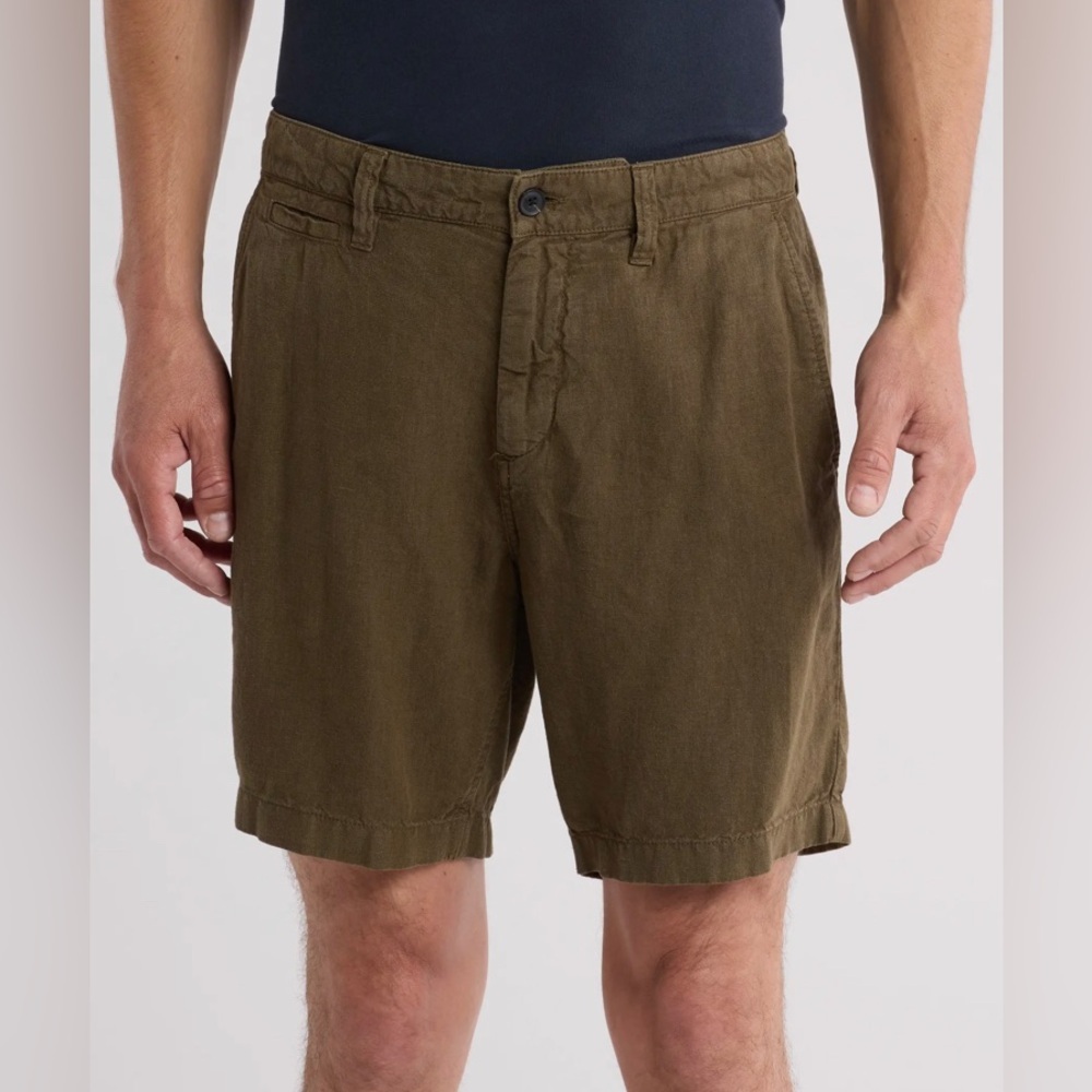 John Varvatos Men's Johnny Flat Front Shorts Olive Green Size 30 - Picture 9 of 9